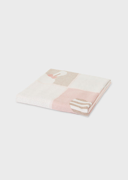 Mayoral Ecofriends Jacquard Blanket - Baby Rose