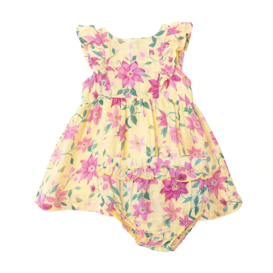 Clematis Ruffle Sundress & Diaper Cover