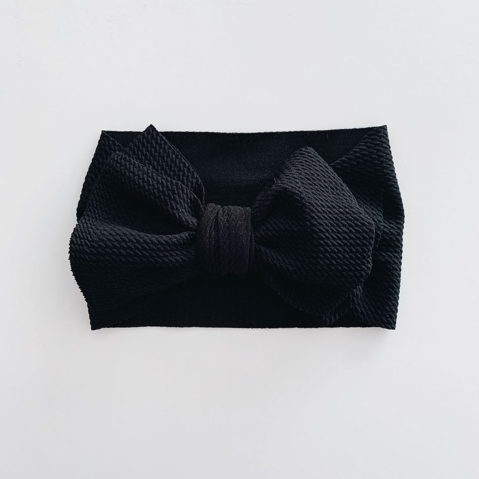 Sugar + Maple Baby Headwrap in Black