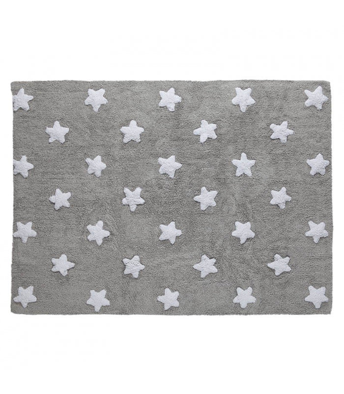 Lorena Canals Grey Stars White Rug