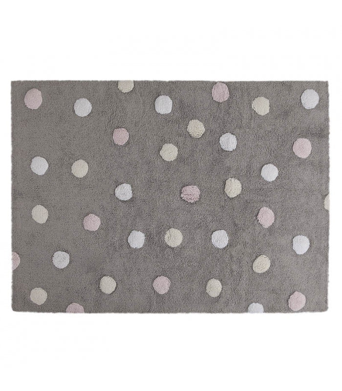 Lorena Canals Tricolor Polka Dots Grey - Pink