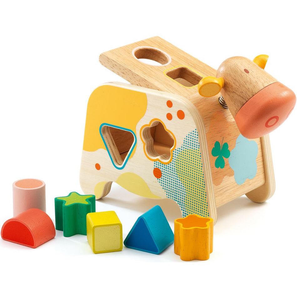 Cachatou Cow Wooden Shape Sorter