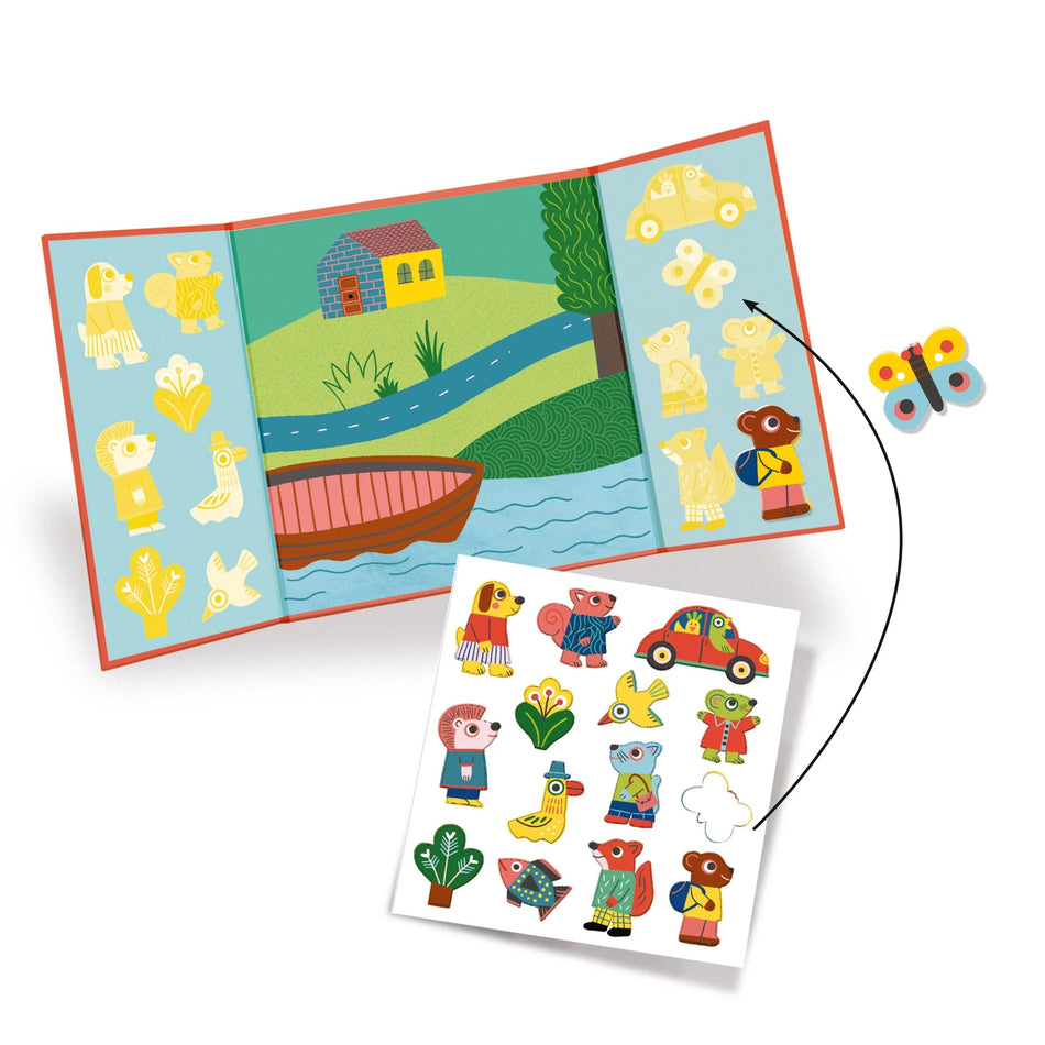 Animals Toddler Repositionable Sticker Stories Activity