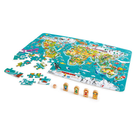 Hape 2-in-1 World Map Puzzle and Game