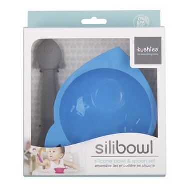 Kushies Silibowl Silicone Bowl & Spoon Set - Boy