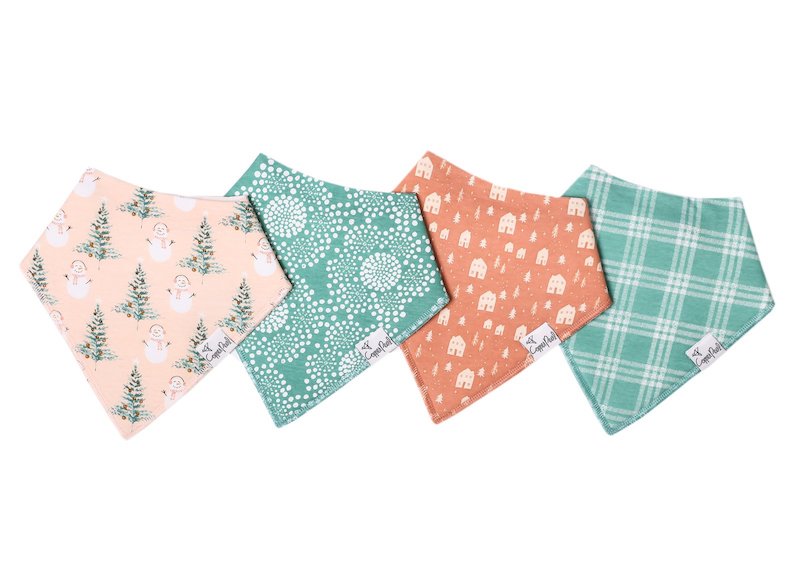 Copper Pearl Jane Baby Bandana Bib Set