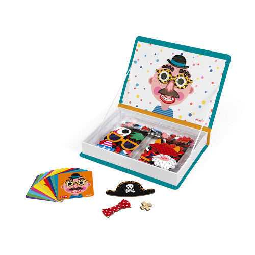 Janod Toys Boy's Crazy Faces Magneti'book