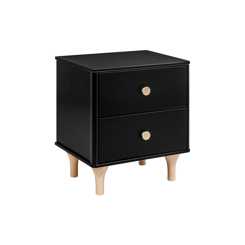 Lolly Nightstand with USB Port - Washed Natural / Black