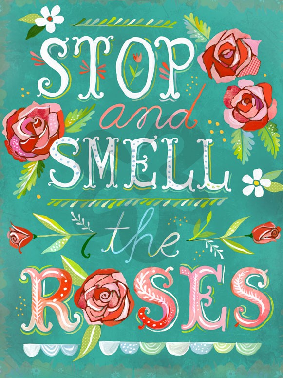 Oopsy Daisy Stop & Smell The Roses Wall Art, 18 x 24