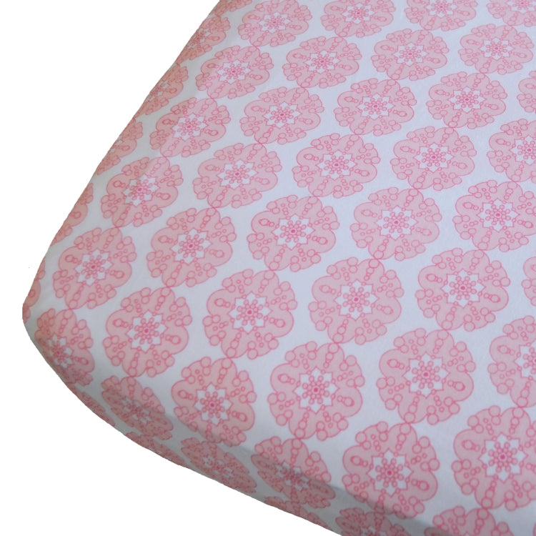 Oliver B Pink Petals Crib Sheet