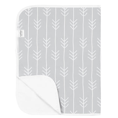 Kushies Deluxe Portable Flannel Changing Pad - Light Grey