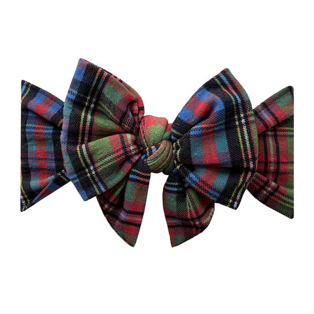 Baby Bling Bows Printed Deb Headband - Holiday Plaid