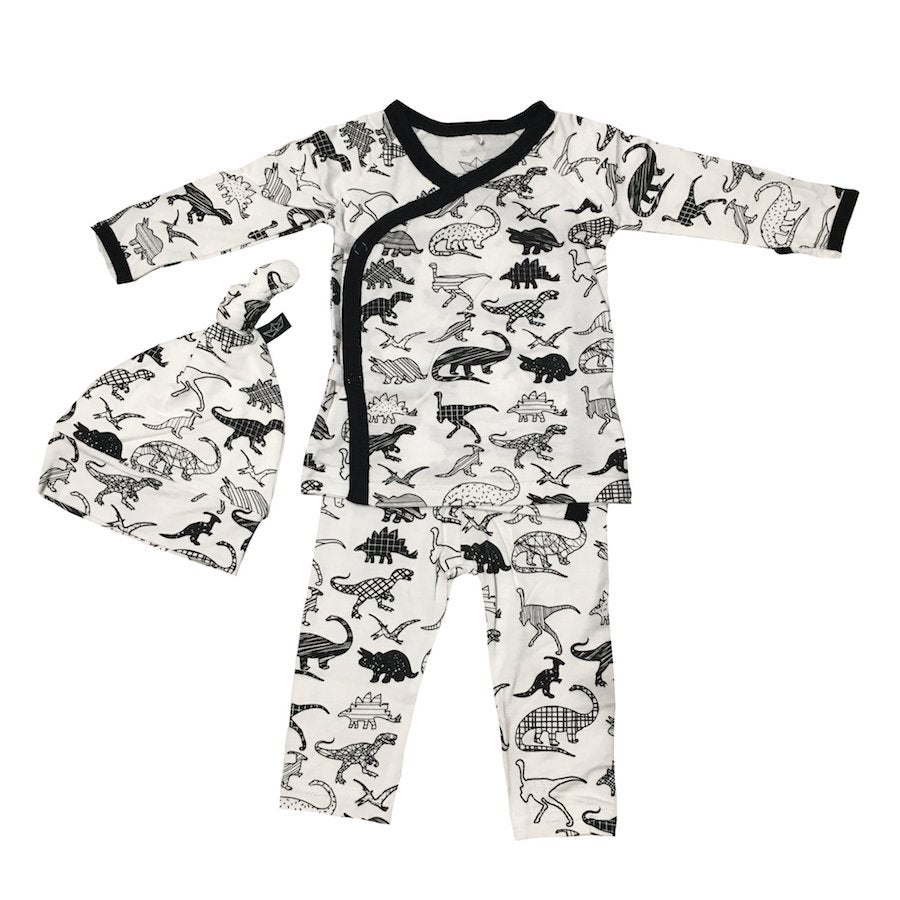 Peregrine Kidswear White Dino Take Me Home Set