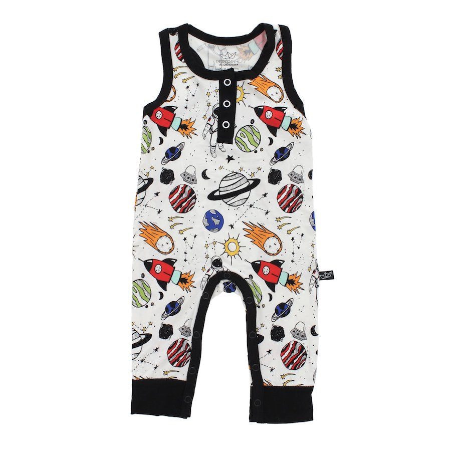 Peregrine Kidswear Space Doodle Tank Romper - 12-18 Months