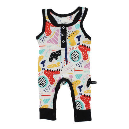 Peregrine Kidswear Modern Art Tank Romper - 6-9 Months