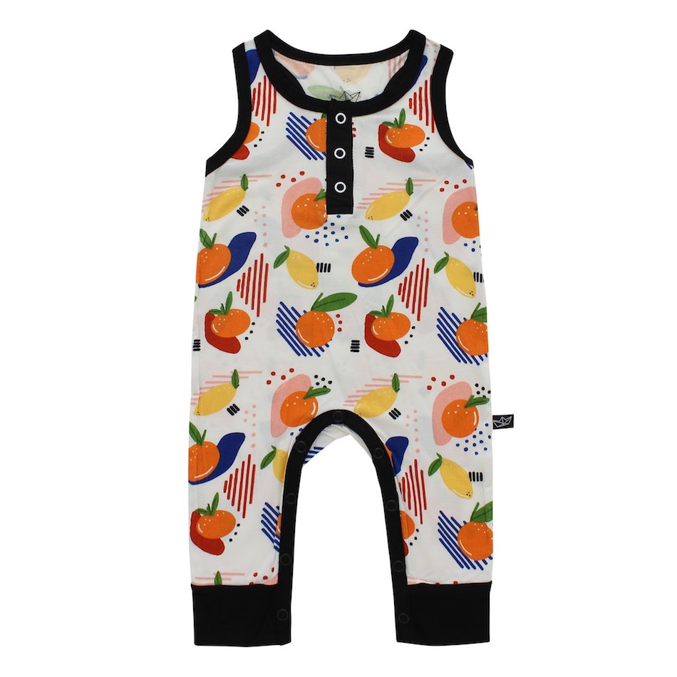 Peregrine Kidswear Citrus Tank Romper - 6-9 Months