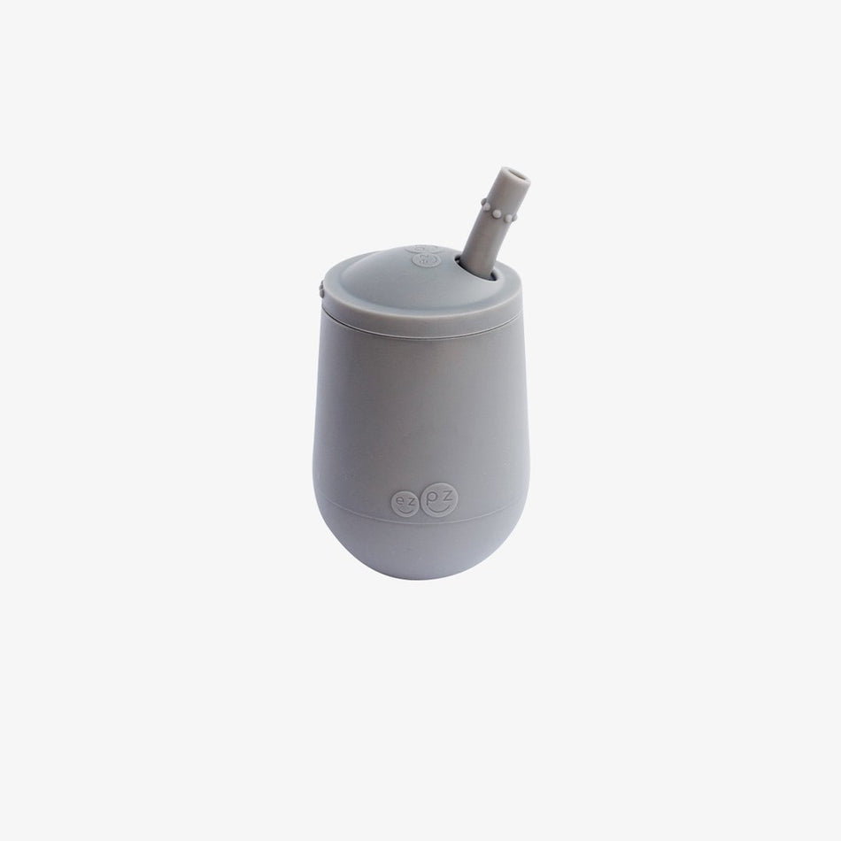 EzPz Mini Cup + Straw Training System - Gray