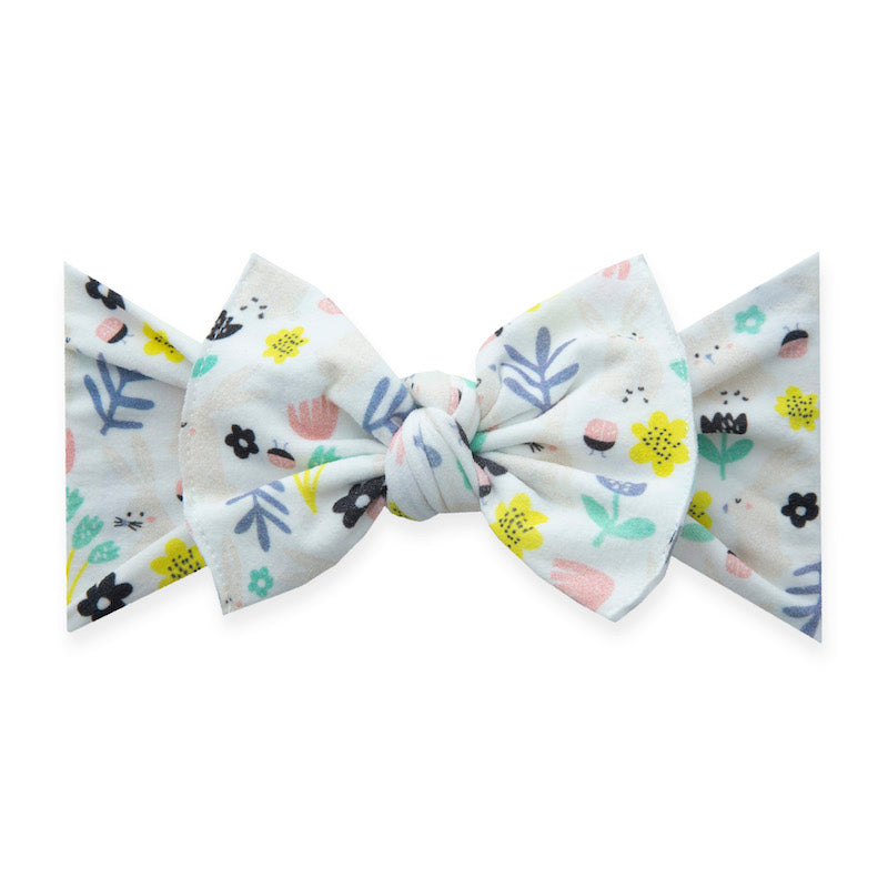 Baby Bling Bows Printed Knot - Hunny Bunny