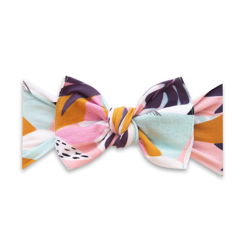 Baby Bling Bows Printed Knot Headband in Tropical Deco