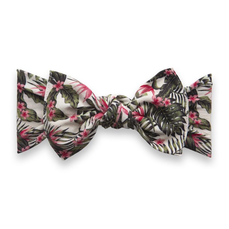 Baby Bling Bows Printed Knot Headband - Birds Of Paradise