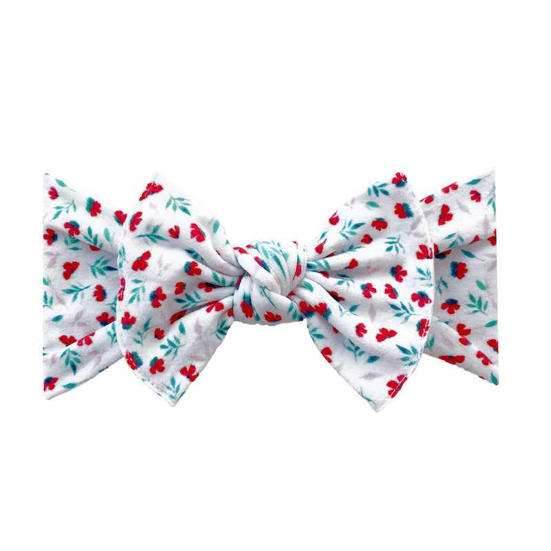 Baby Bling Bows Printed Knot Headband - Carnation