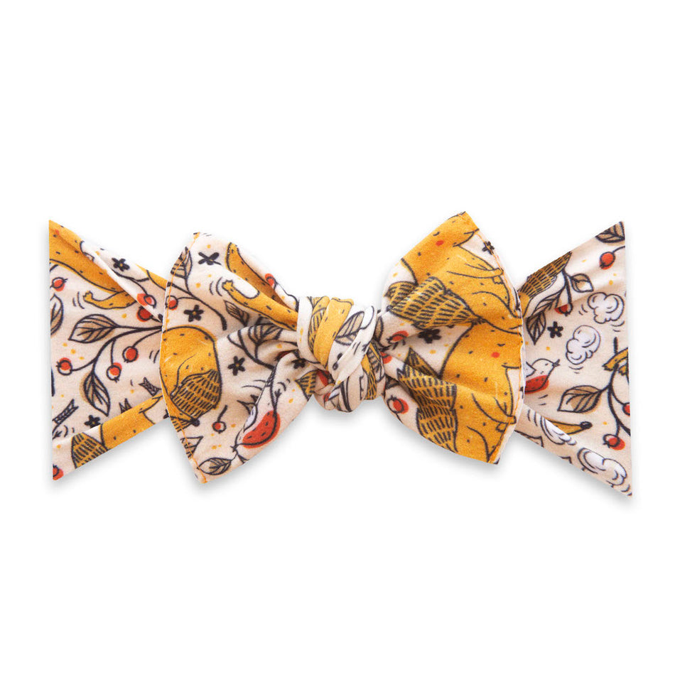 Baby Bling Bows Printed Knot Headband - Foxy