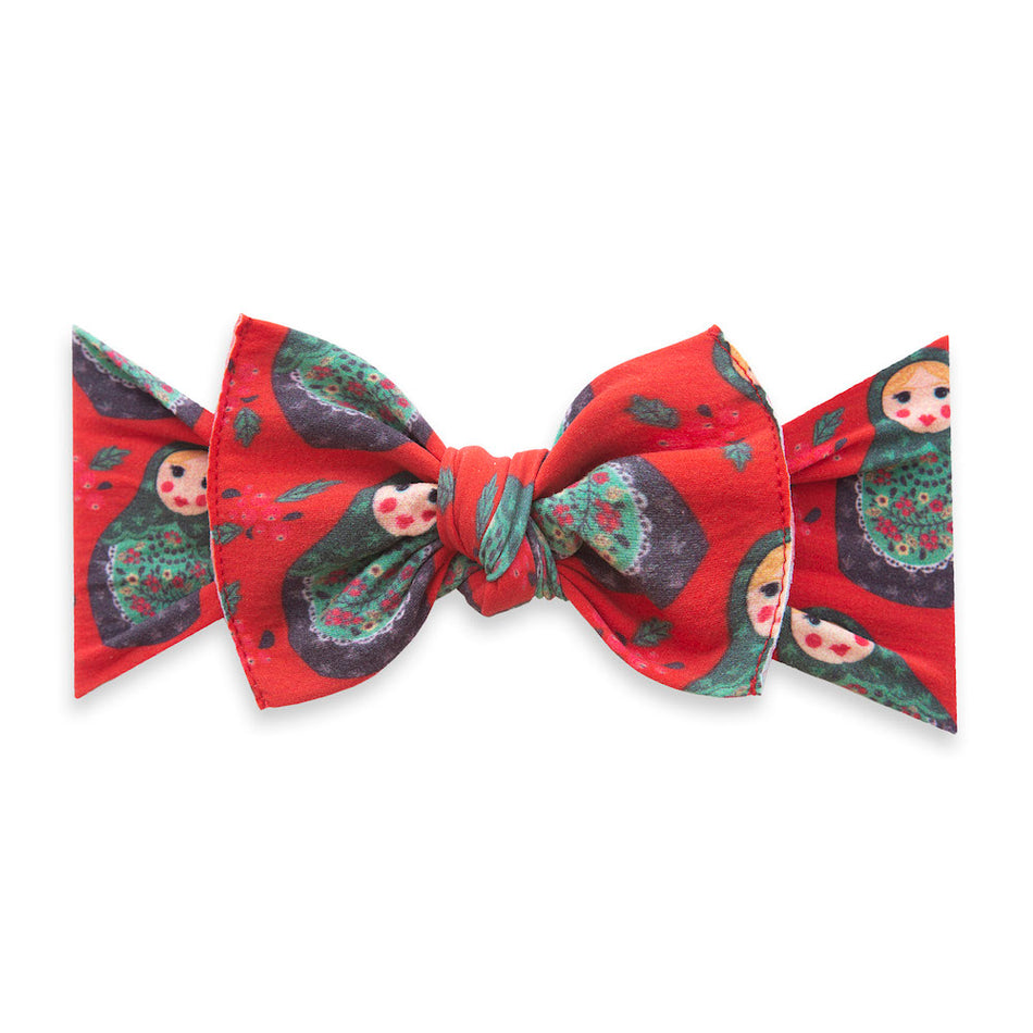 Baby Bling Bows Printed Knot Headband - Nesting Doll