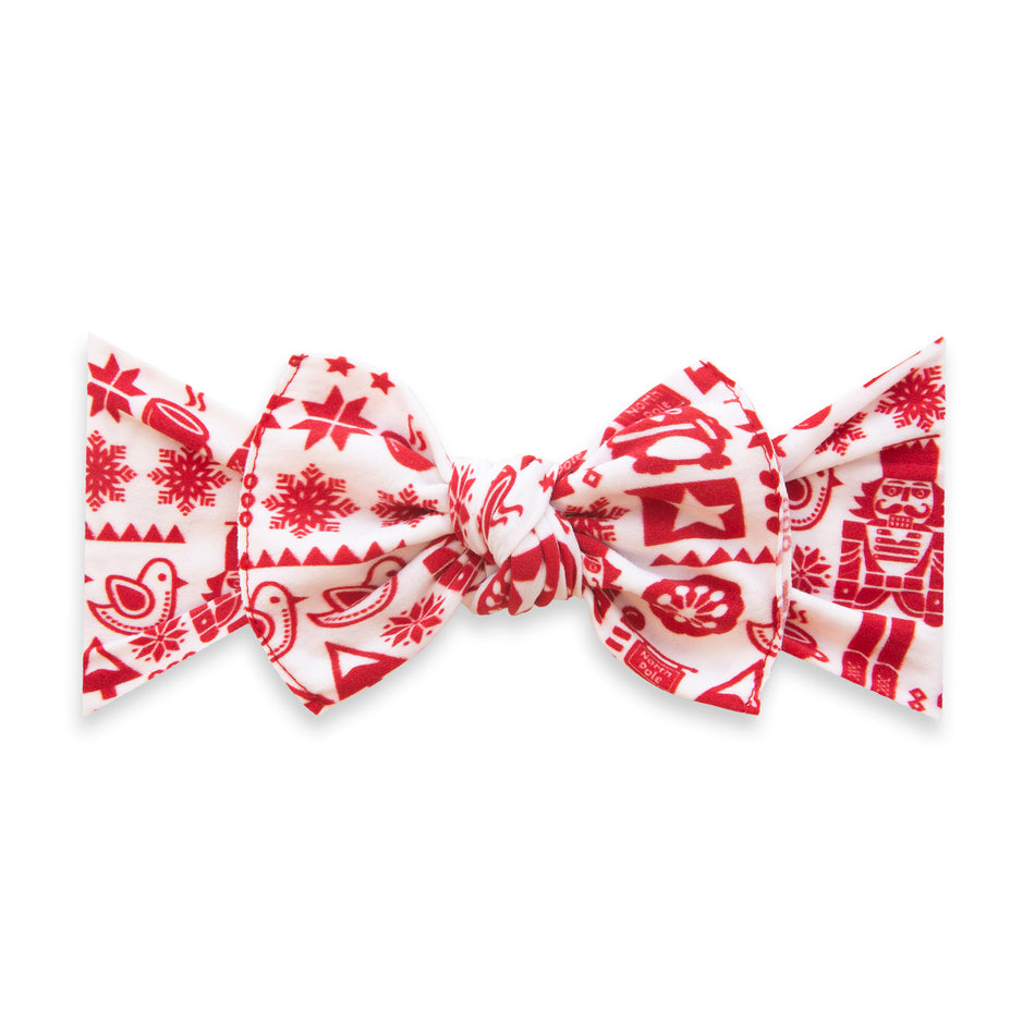 Baby Bling Bows Printed Knot Headband - Nutcracker