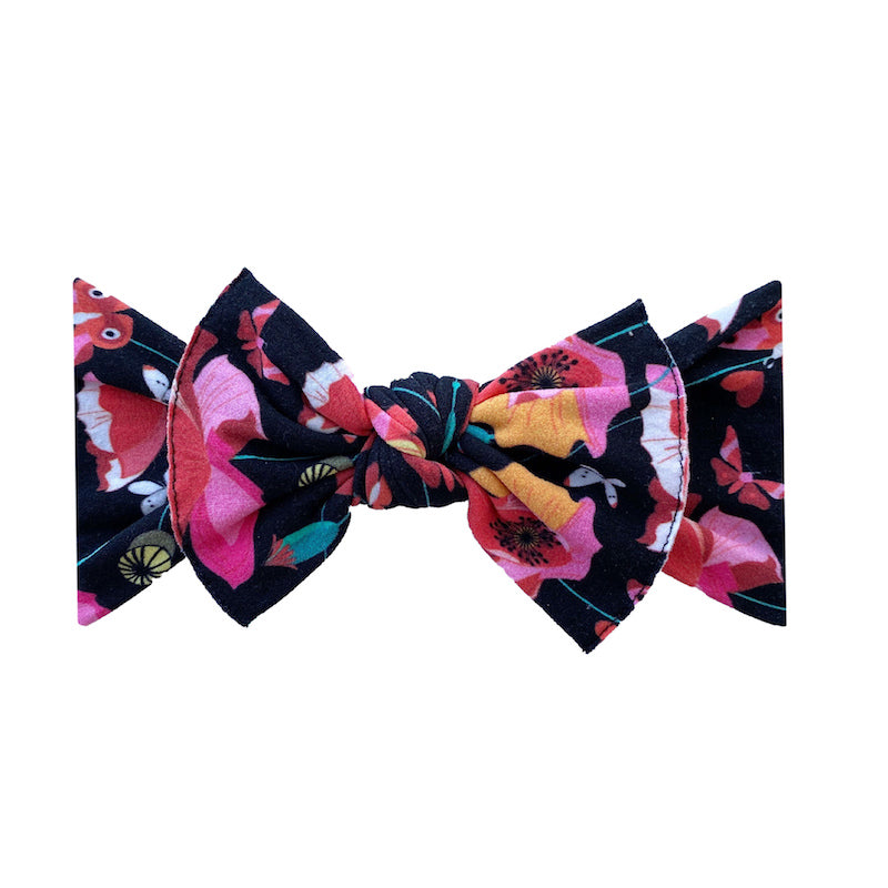 Baby Bling Bows Printed Knot Headband - Snapdragon