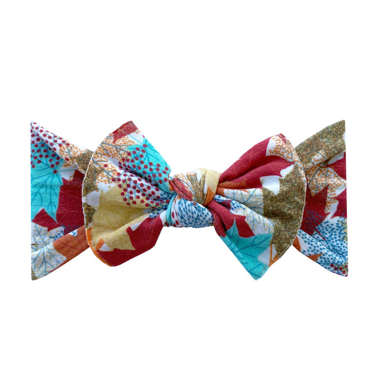 Baby Bling Bows Printed Knot Headband - Speckled Leaf