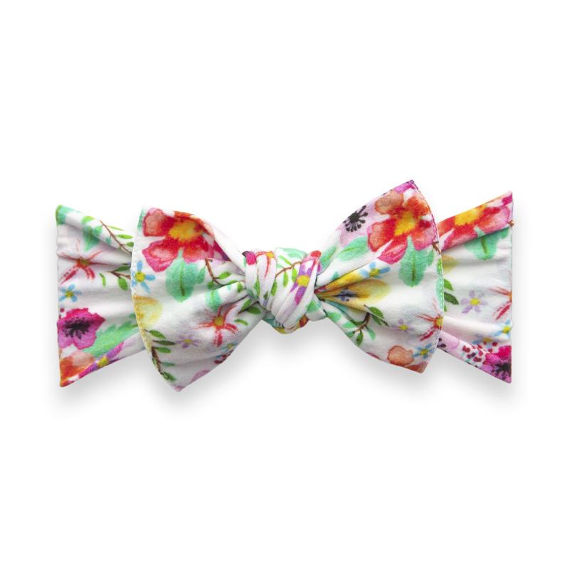 Baby Bling Bows Printed Knot Headband Tropical Watercolor