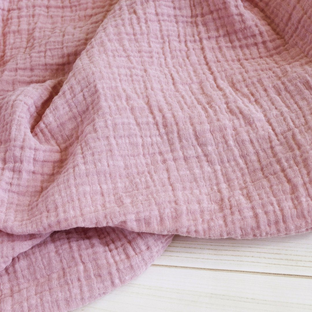 Sugar + Maple Muslin Swaddle Blanket in Blush