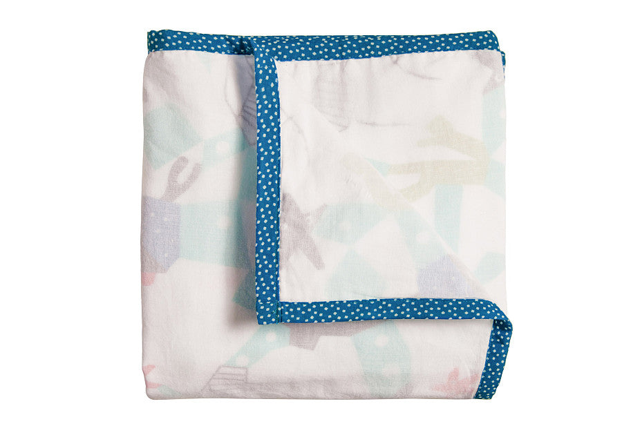 Nursery Works Oceanography Muslin Blanket - Reef