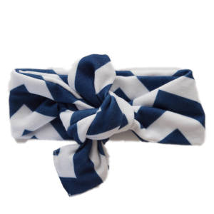 Itzy Ritzy Top Knot Headband, City Navy Chevron