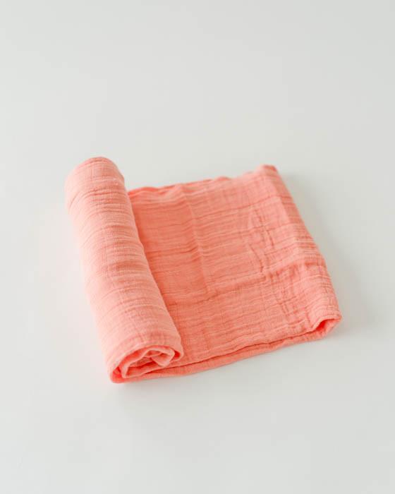 Little Unicorn Cotton Muslin Single Swaddle in Coral