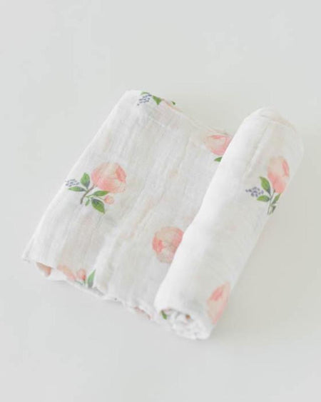 Little Unicorn Cotton Muslin Swaddle Single - Watercolor Roses