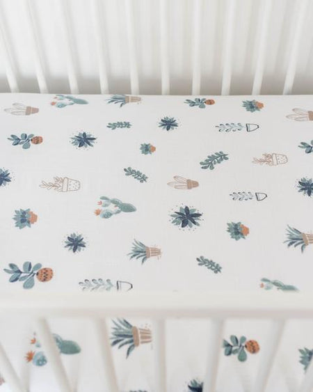 Little Unicorn Cotton Muslin Crib Sheet - Prickle Pots