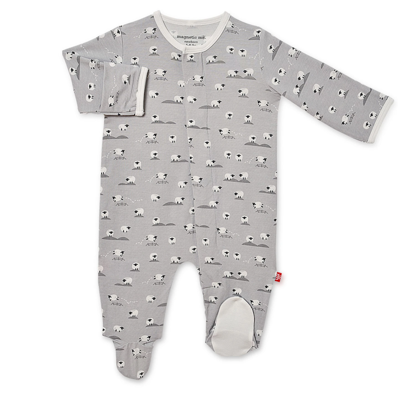 Magnetic Me Baa Baa Baby Magnetic Footie - 0-3 Months