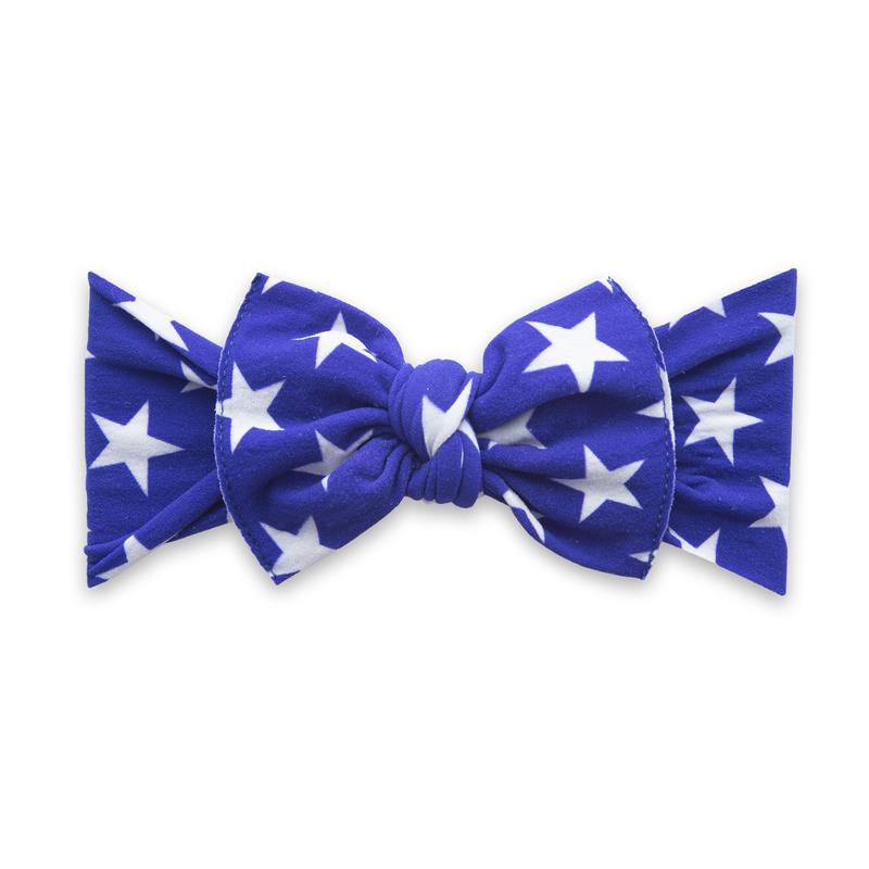 Baby Bling Printed Knot Headband - Royal Stars