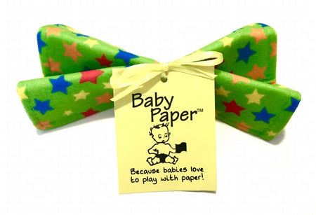 Baby Paper Crinkly Baby Toy - Green Stars