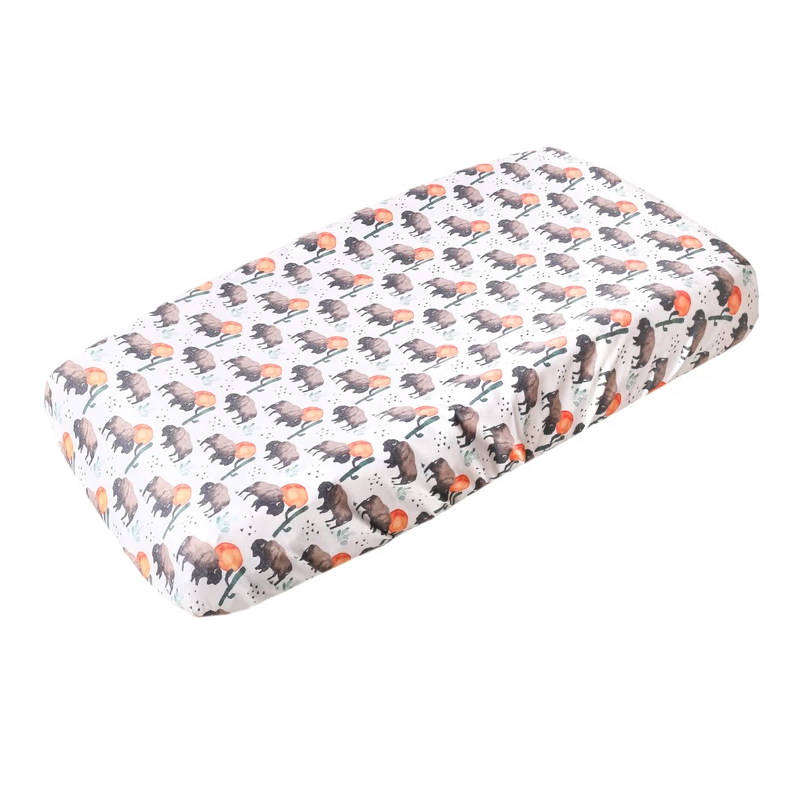 Copper Pearl Bison Knit Changing Pad Cover
