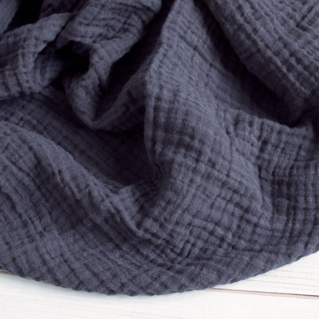 Sugar + Maple Muslin Swaddle Blanket - Charcoal