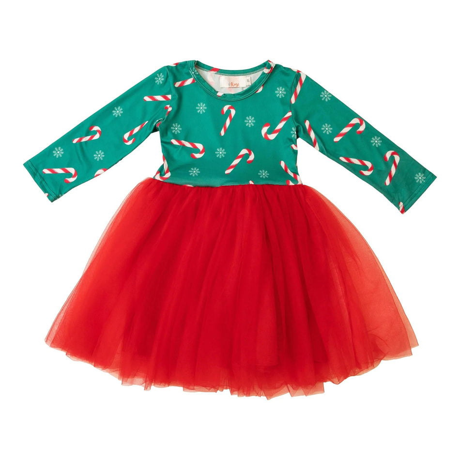 Christmas Candy L/S Tutu Dress