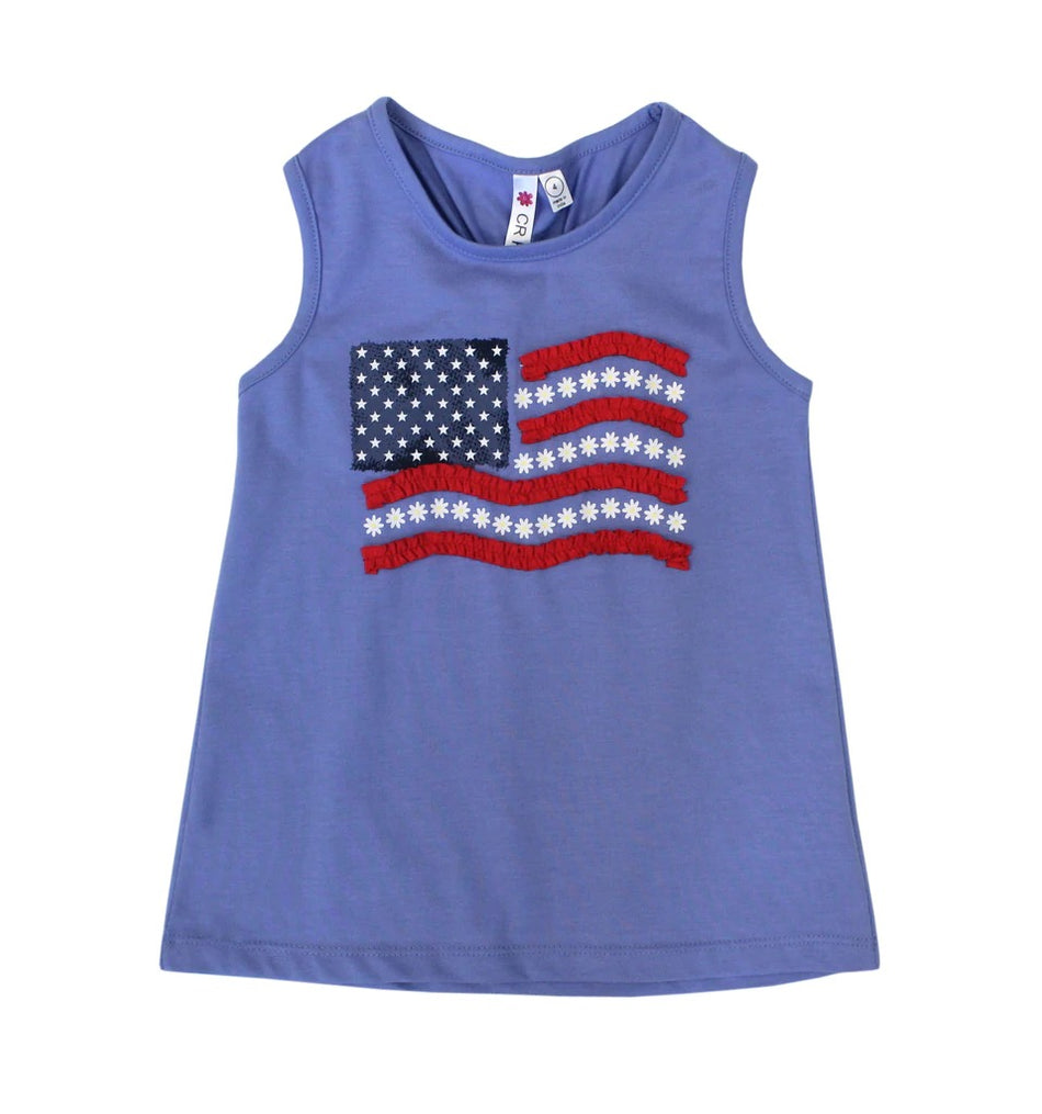 American Flag Tunic Top in Blue