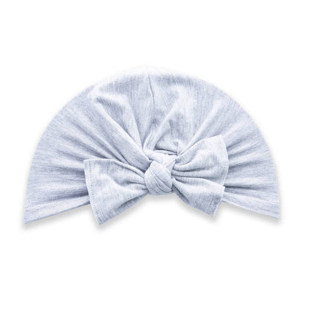 Baby Bling Bows Knot Turban Headband in Heather Grey