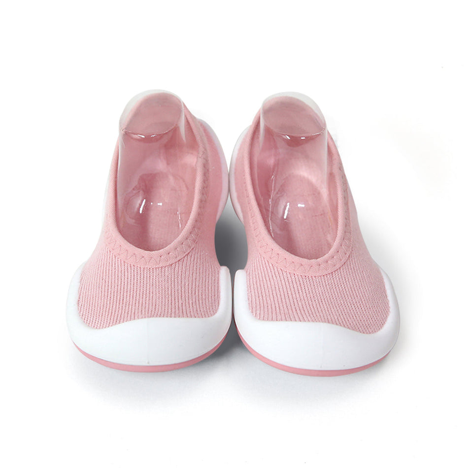 Flat Pastel Pink Soft Cotton Sock Shoes