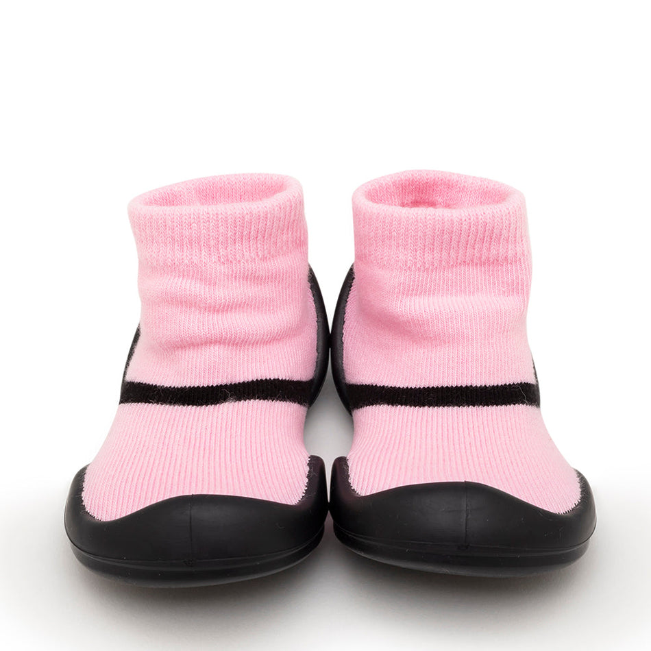 Mary Jane Pink Soft Cotton Sock Shoes