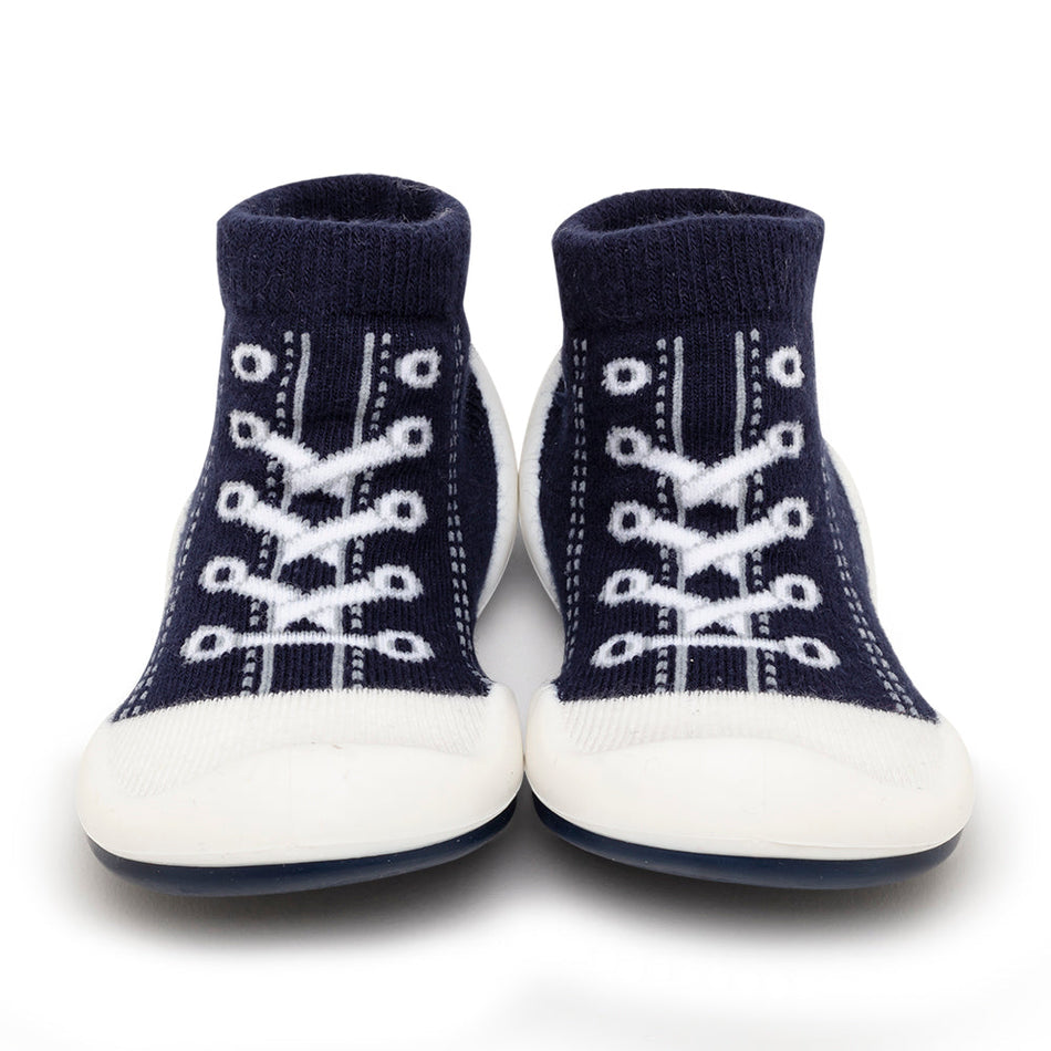 Sneakers Navy Soft Cotton Sock Shoes
