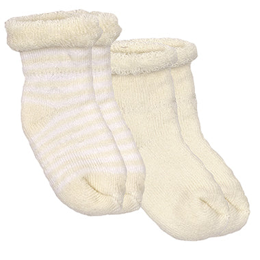 Kushies Terry Newborn Socks 2 Pack in Yellow