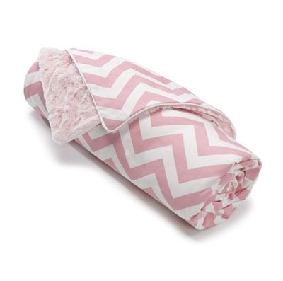 Liz and Roo Pink Chevron Minky Blanket